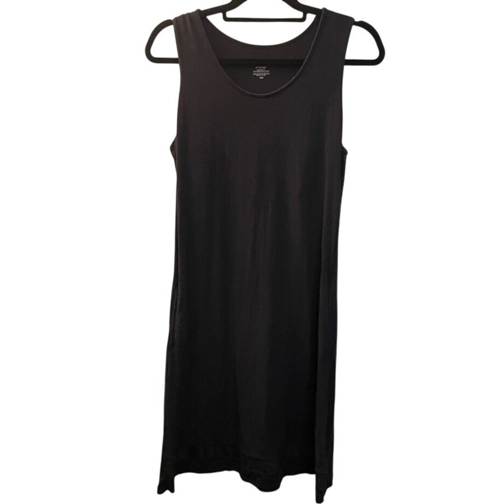MPG Mondetta Performance Gear Black Sleeveless Mesh Hem Pocket Shift Dress M‎